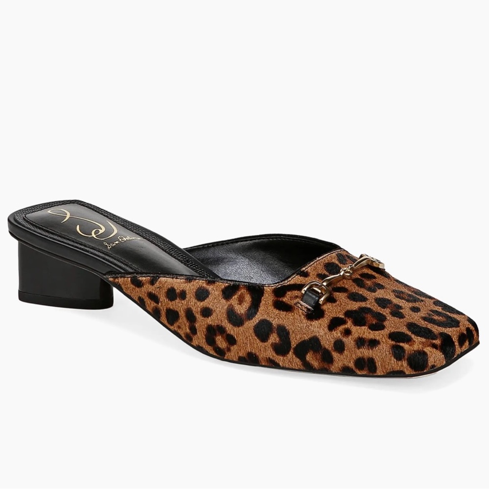 NEW Sam Edelman Brown Leopard Print Mules